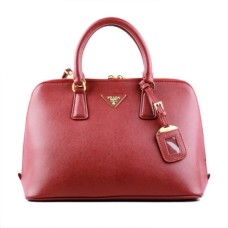 Prada 0812 Red cross pattern tote bag