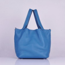 Hermes Calf Leather 8616 Handbag Blue