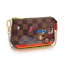 Louis Vuitton N41426 Mini Pochette Accessoires Evasion Damier Ebene Canvas